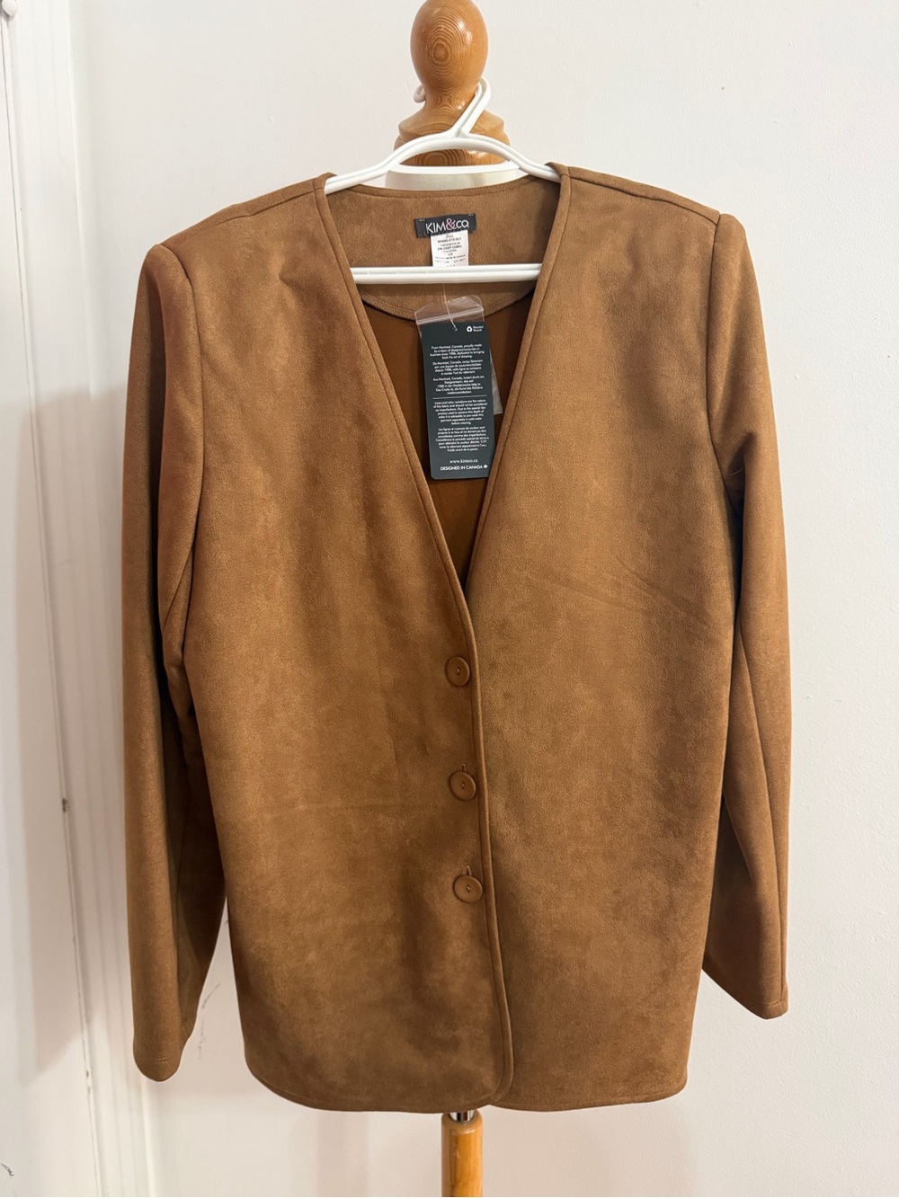 KIM & CO faux suede jacket